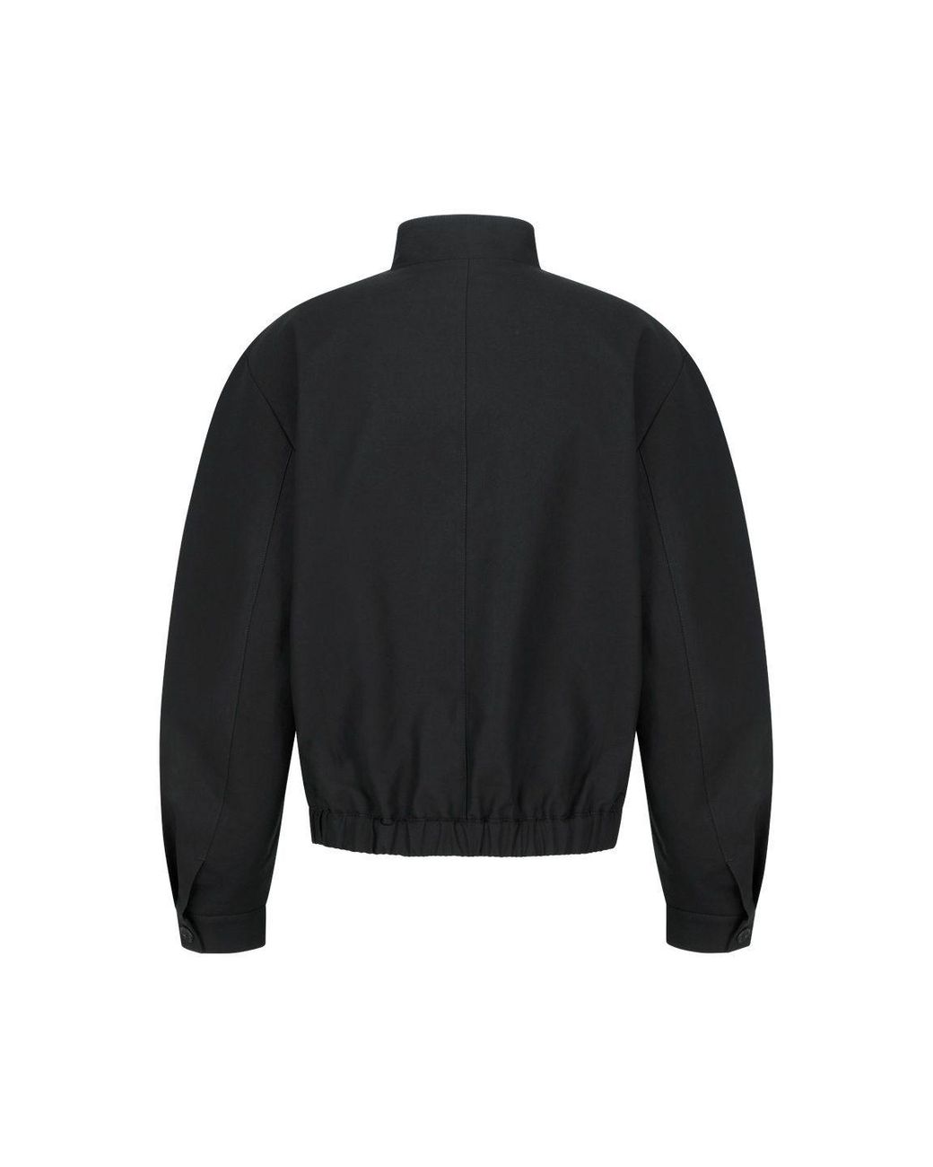 Amomento Blue Curved-Sleeve Cotton Jacket for men