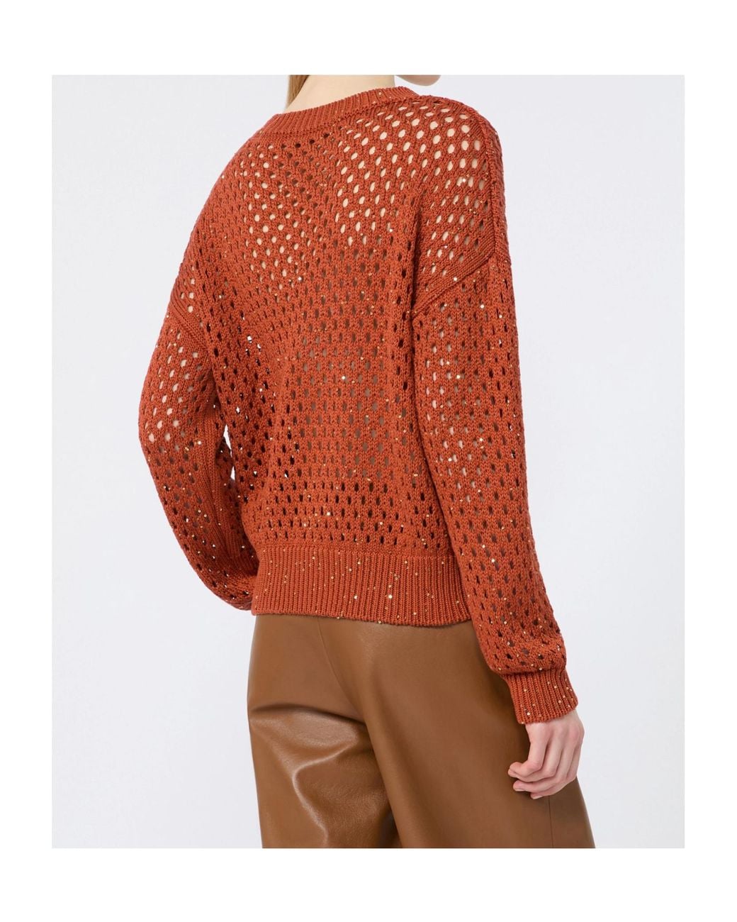 Max Mara Orange Studio Pilade Open-Knit Sweater