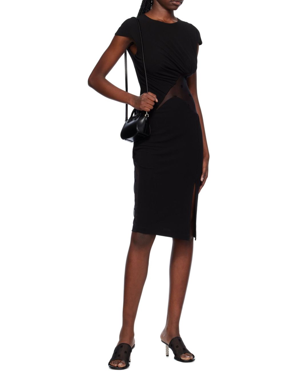 Givenchy Black Cut-Out Midi Dress