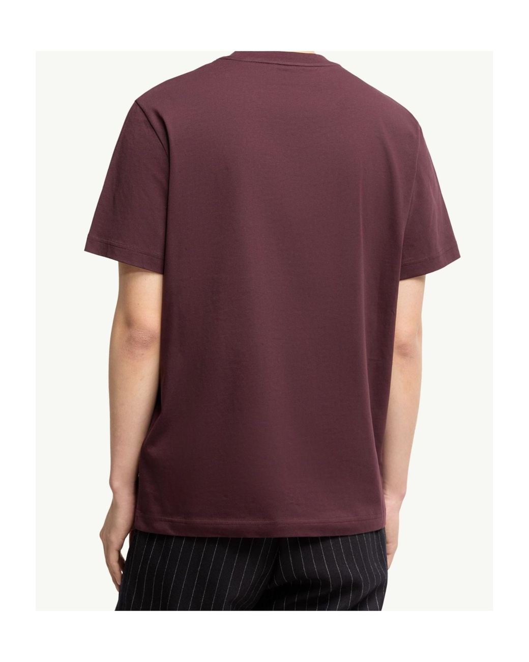 Moncler Purple Logo Patch Crewneck T-Shirt for men