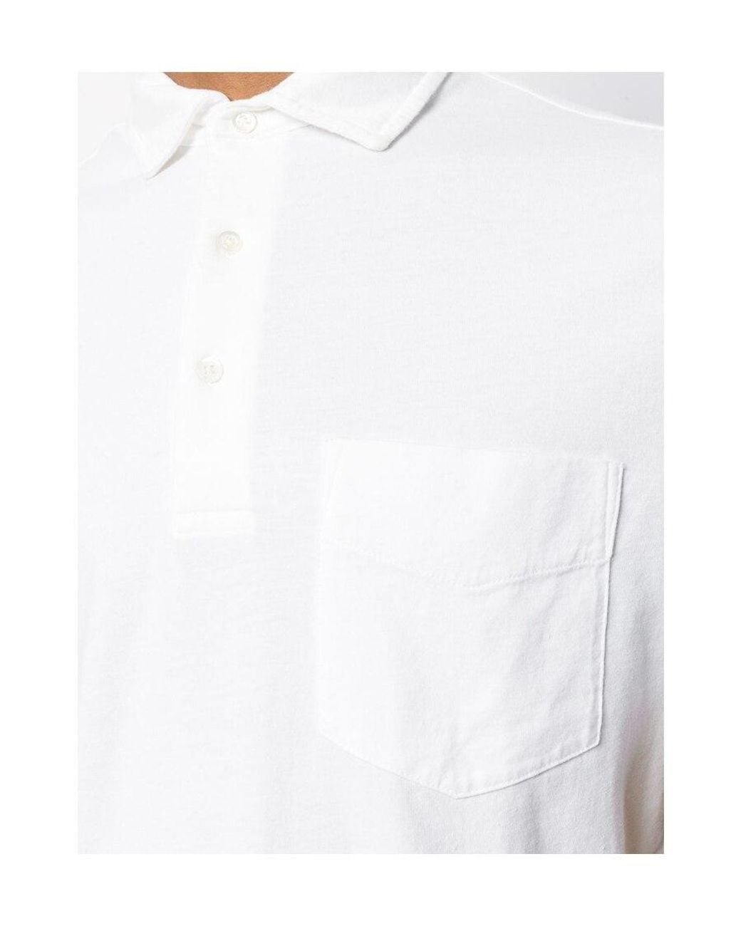 Aspesi White Buttoned Short-Sleeved Polo Shirt for men
