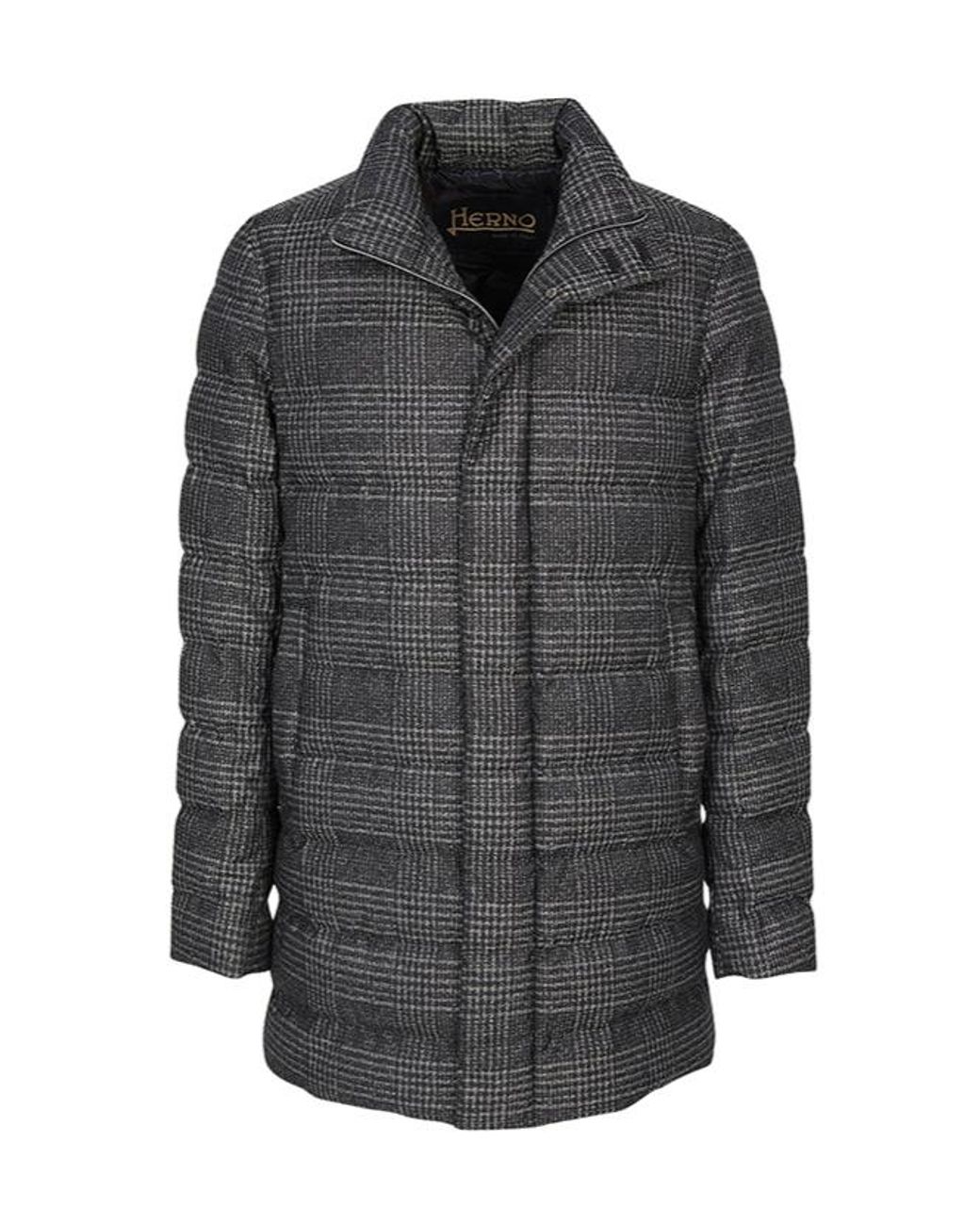 Herno Gray Long-Sleeved Down Jacket for men
