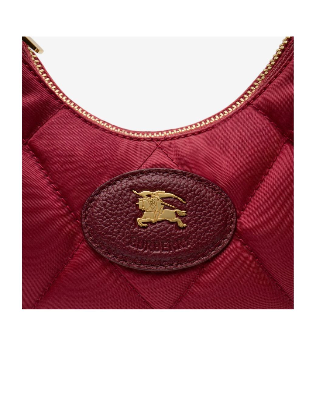 Burberry Red Horseshoe Quilted Crossbody Bag