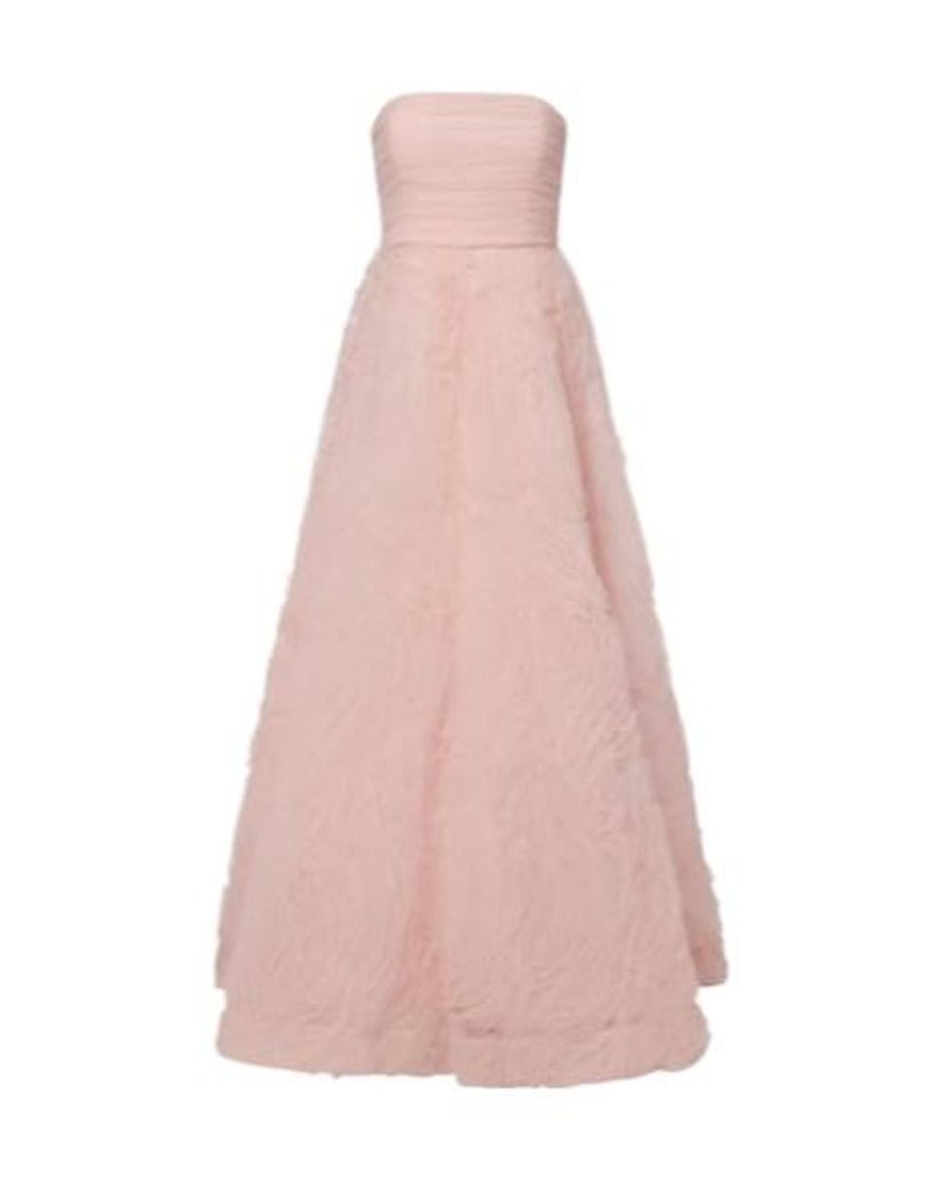 Rebecca Vallance Pink Strapless Tulle Gown