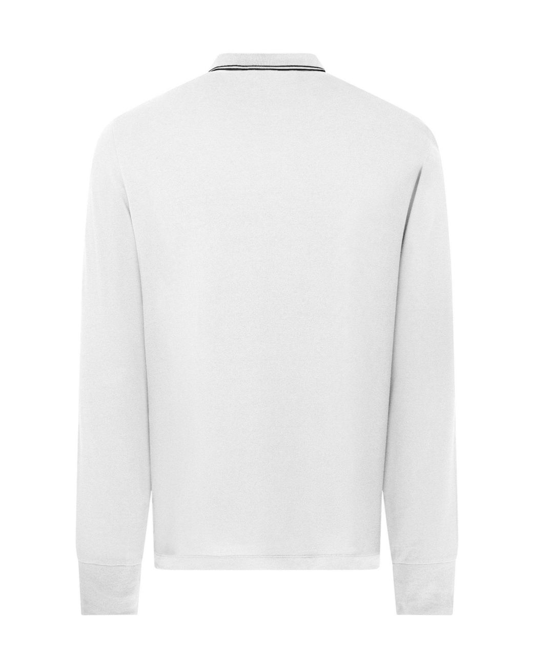 Stone Island White Logo Patch Polo Shirt for men