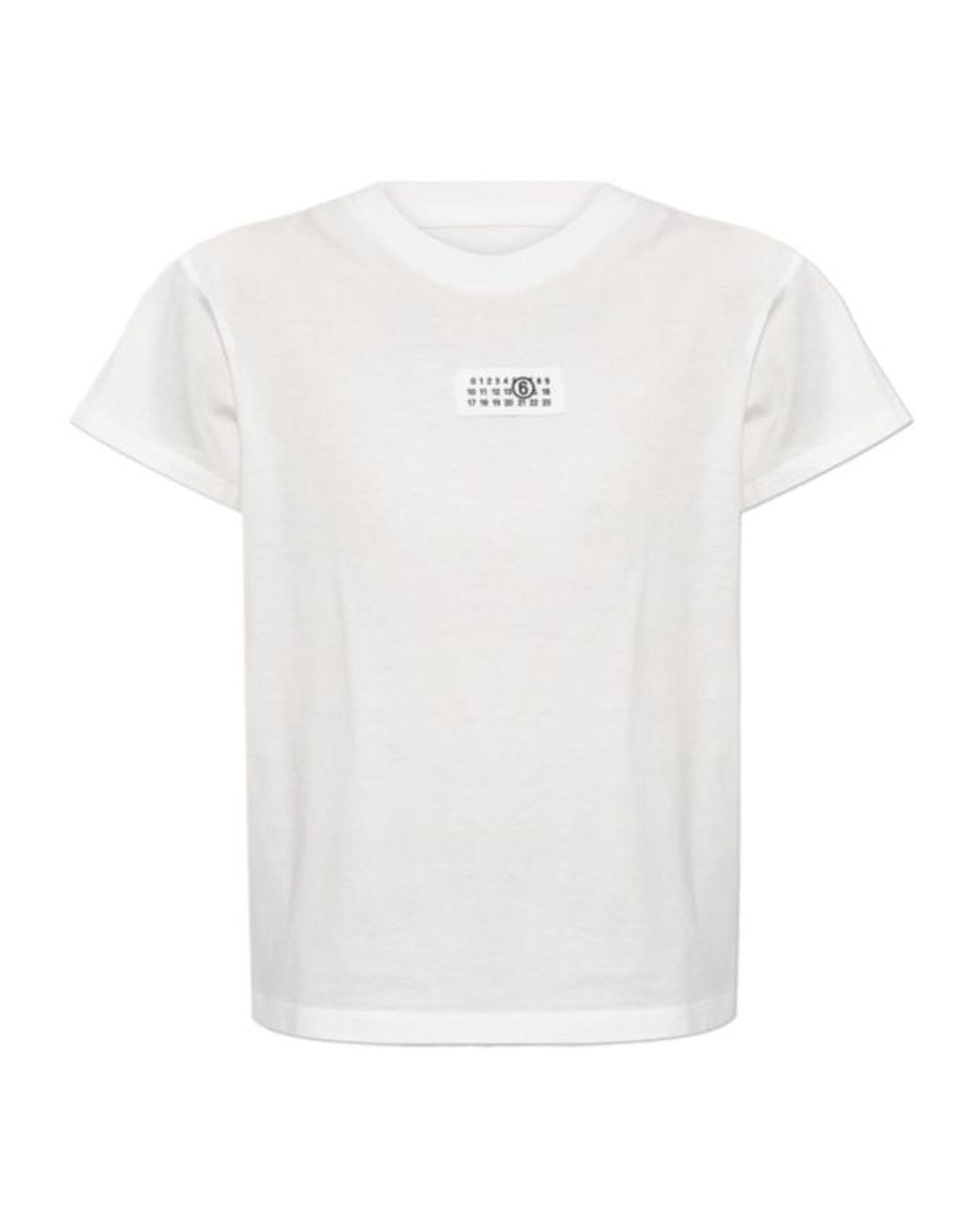 MM6 by Maison Margiela White Relaxed Fit Cotton T-Shirt