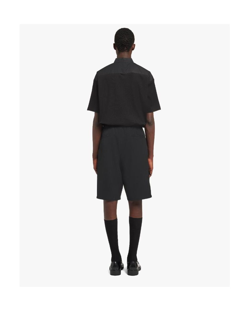 Prada Black Wool Bermudas for men