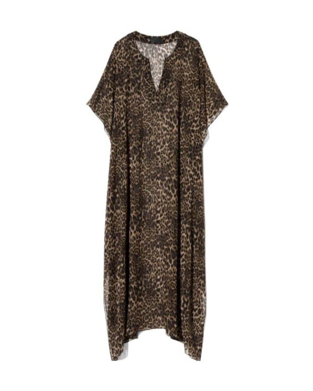 Nili Lotan Brown Leopard Print Dress