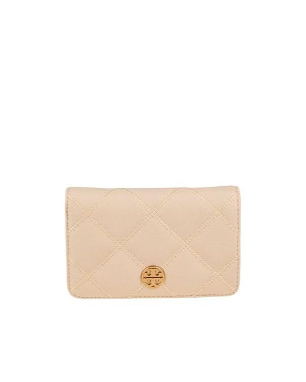 Tory Burch Natural Brand Leather Wallet