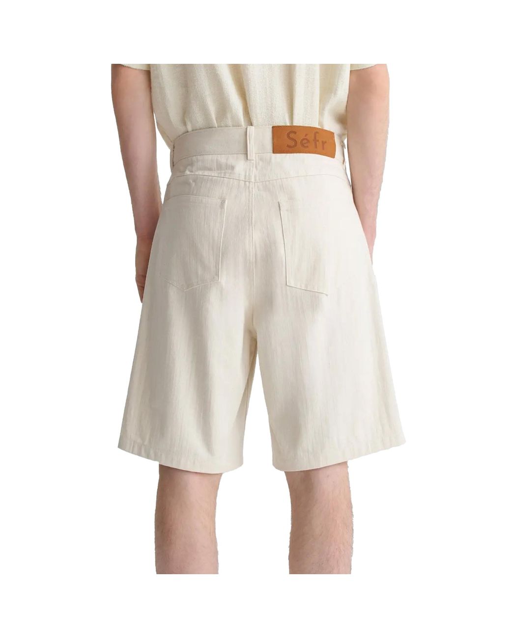 Séfr White Séfr Davis Denim Shorts for men