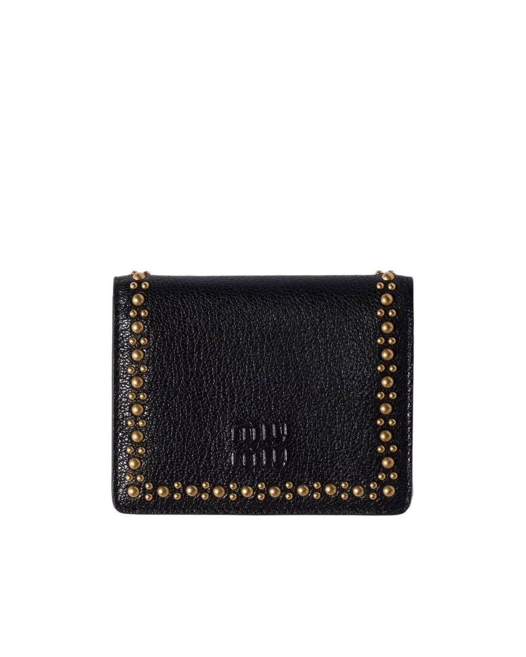 Miu Miu Black Small Leather Wallet