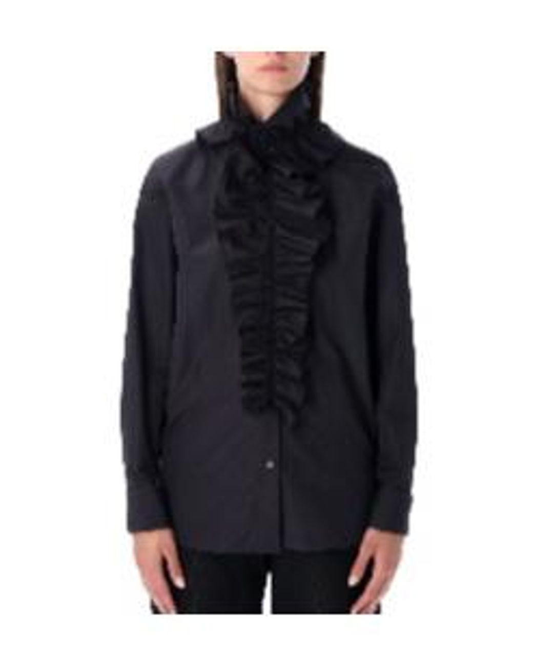 Dior Black Blouse With Removable Ruched Collar