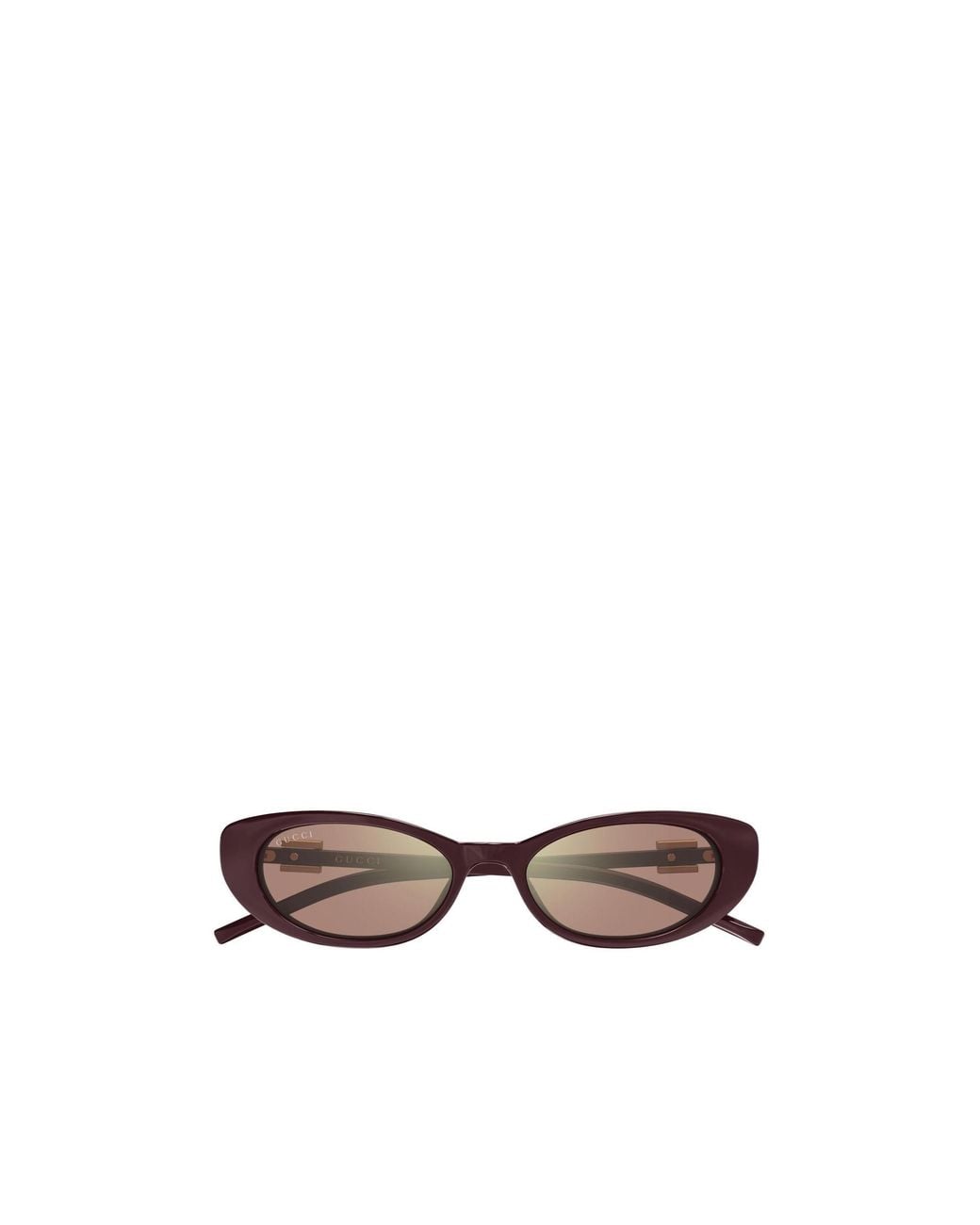 Gucci White Eyewear G String Oval Frame Sunglasses