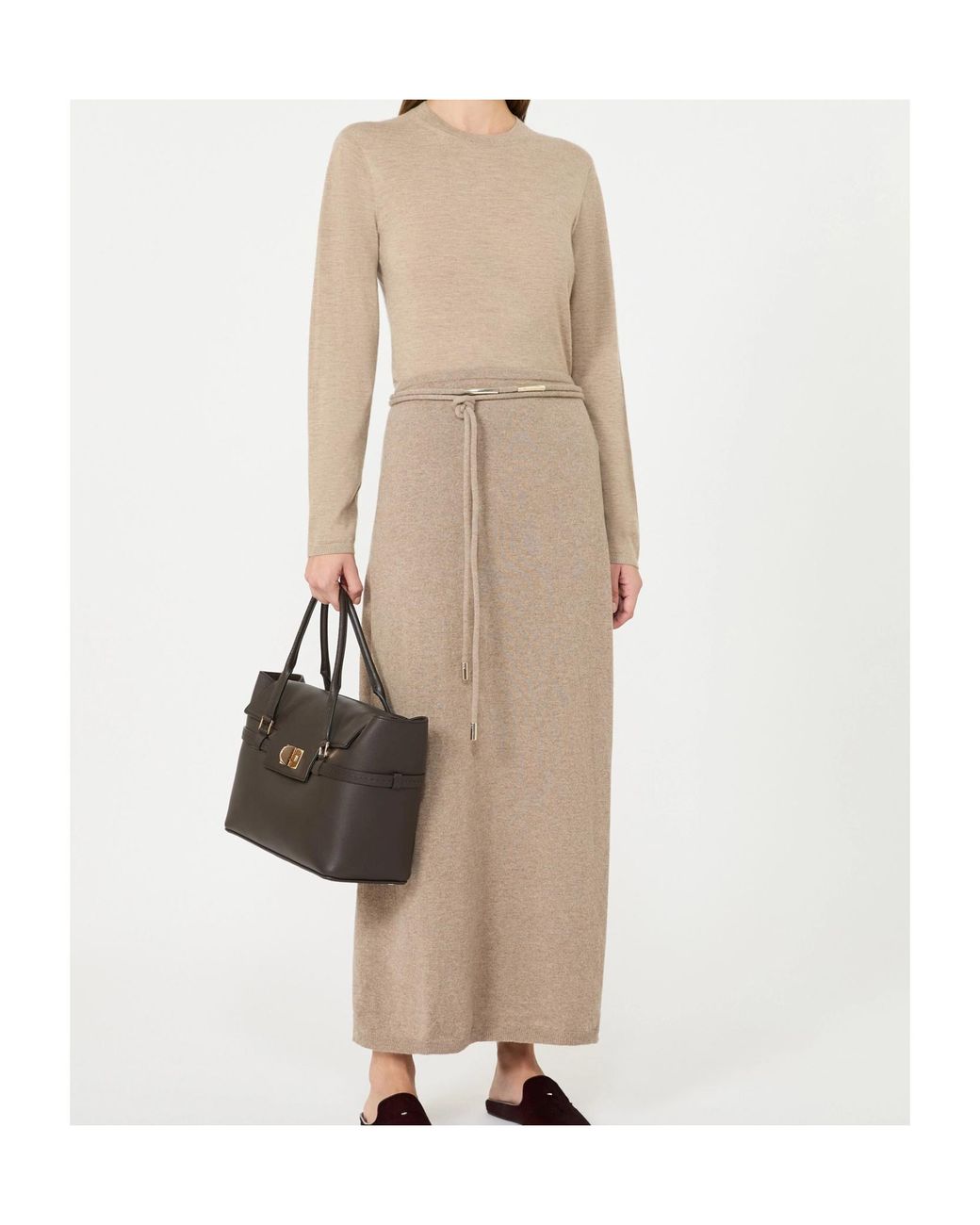 Max Mara Natural Cashmere Yarn Crew-Neck Sweater
