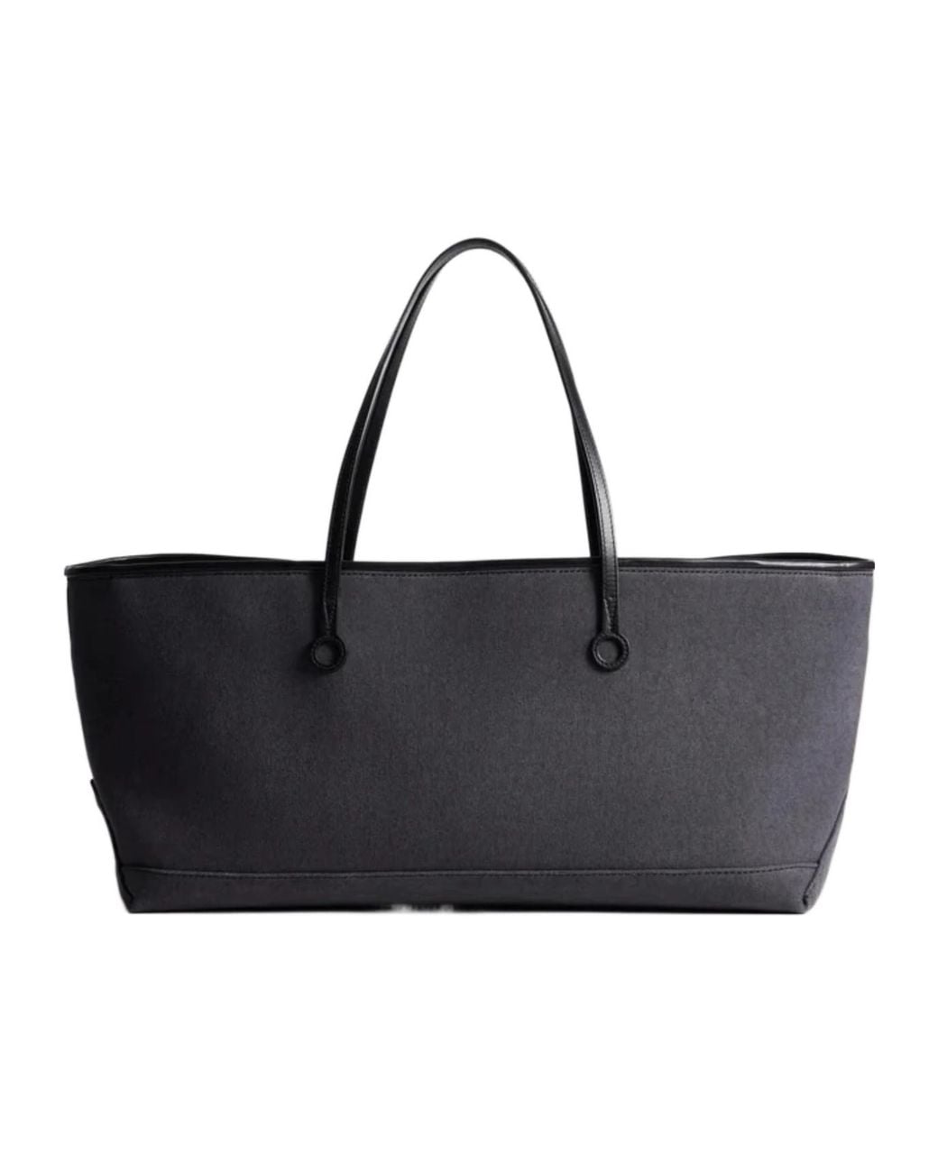 J.W. Anderson Black Stretch Anchor Canvas Leather Tote for men