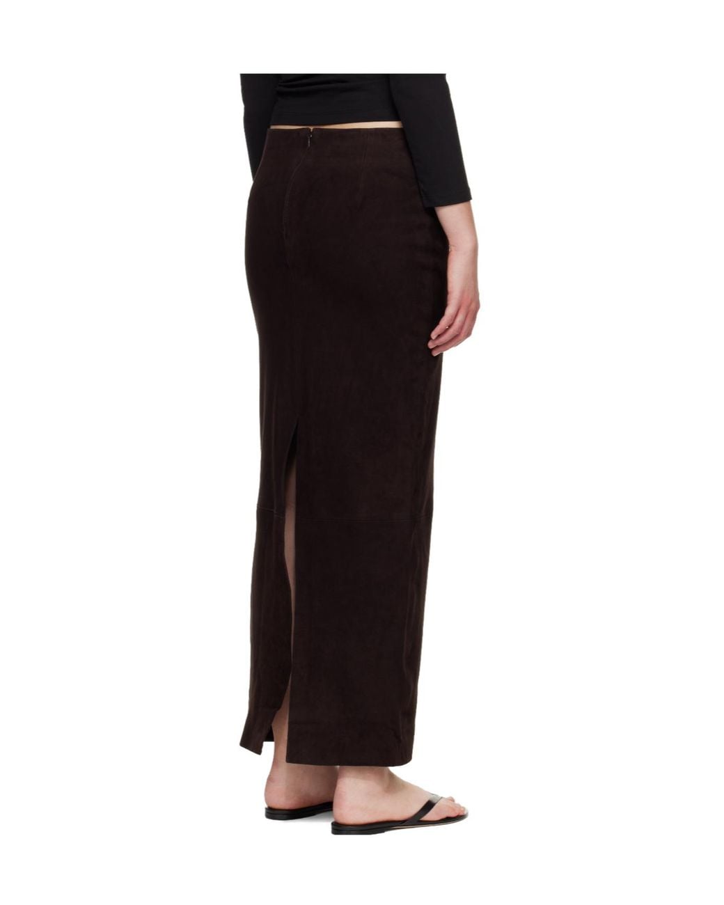 St. Agni Black Low-Waisted Skirt
