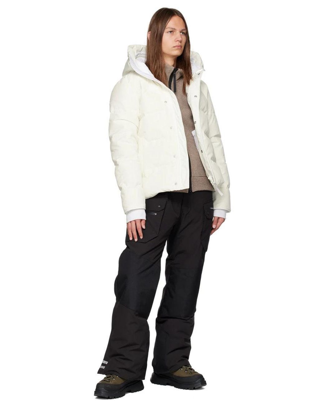 Canada Goose White Humanature Series Macmillan Quilted Down Jacket for men