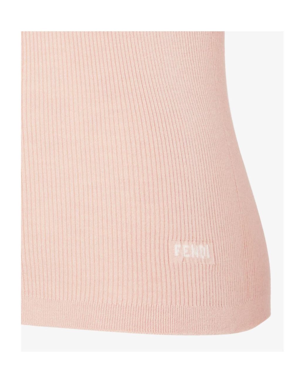 Fendi Pink Short Sleeved Knitted Polo Jumper