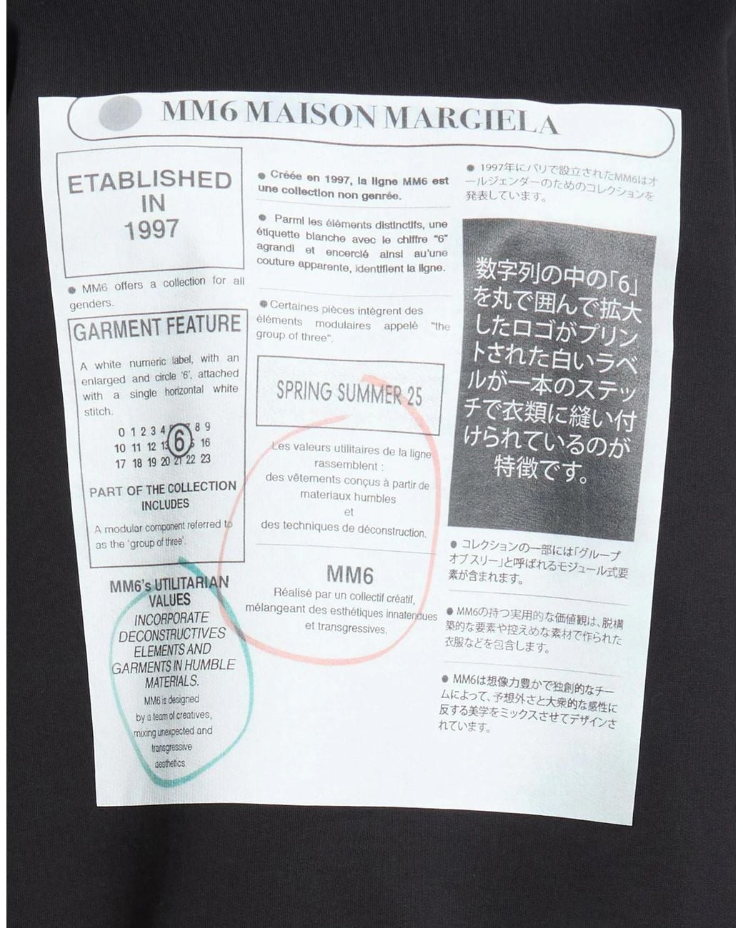 MM6 by Maison Margiela Black Long Sleeves Sweatshirt