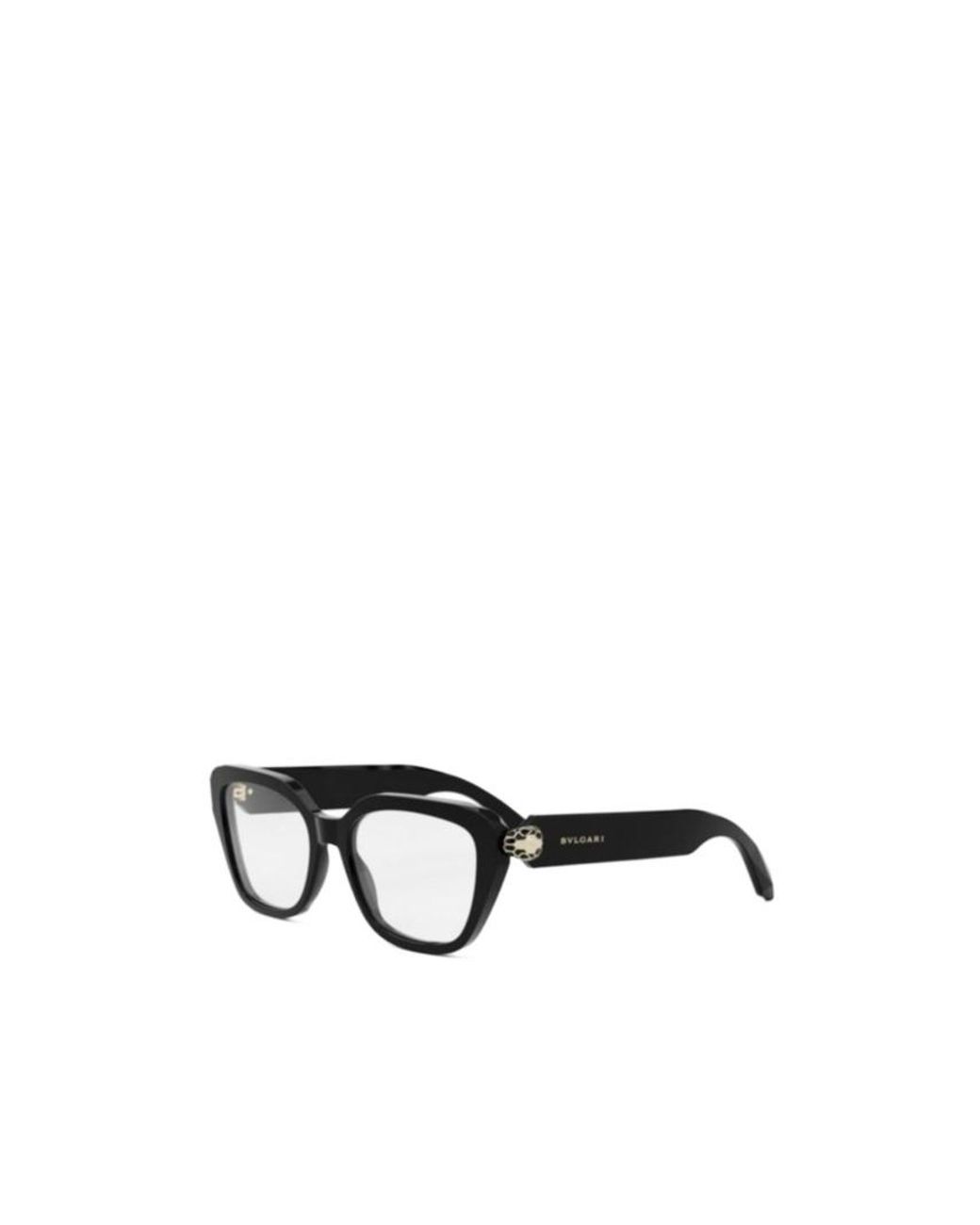 BVLGARI White Bulgari Cat-Eye Frame Glasses for men