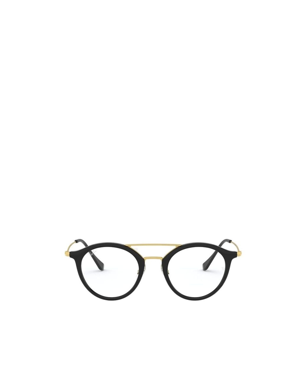 Ray-Ban White Round-Frame Glasses for men