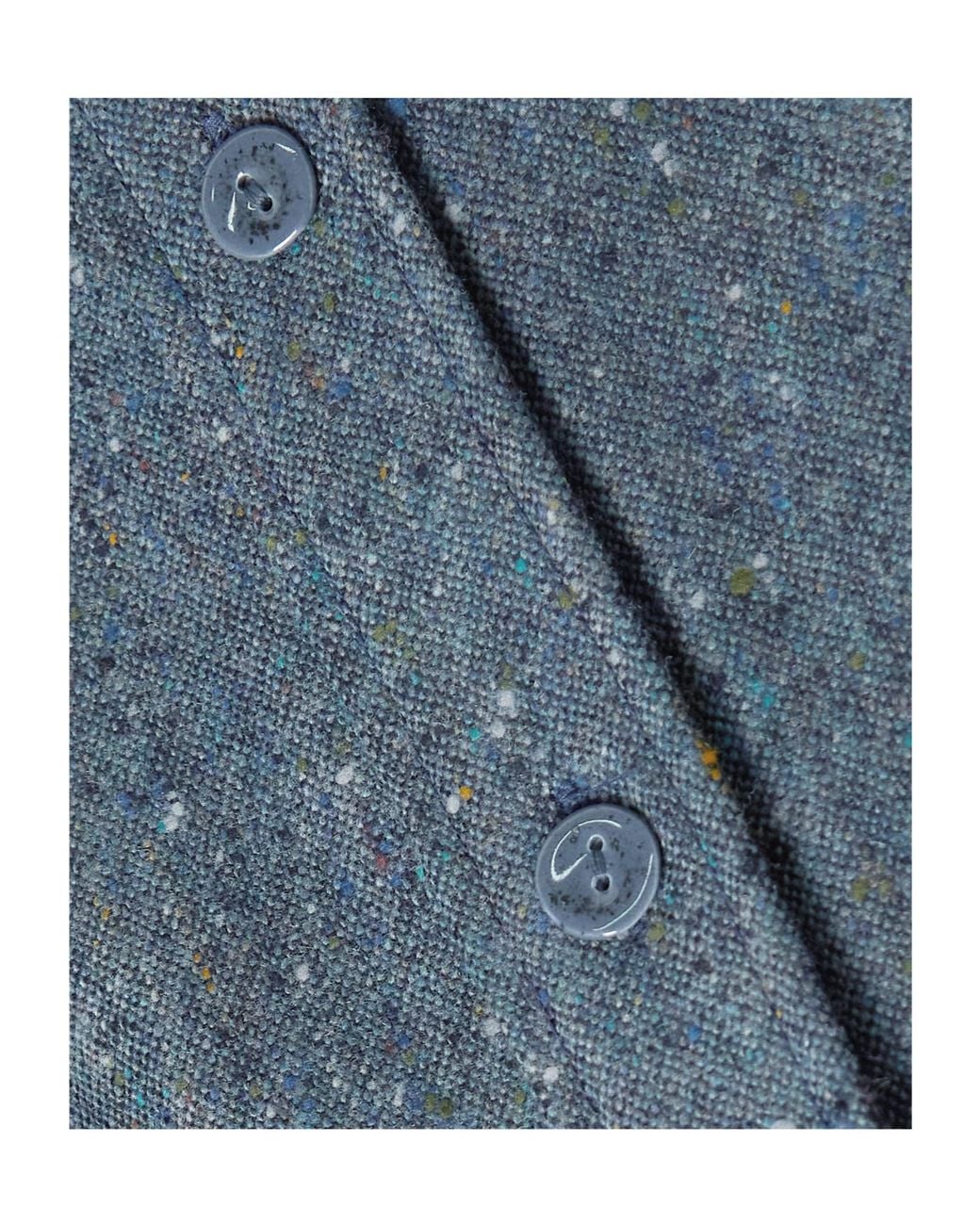 Chloé Blue Long-Sleeved Wool Tweed Shirt
