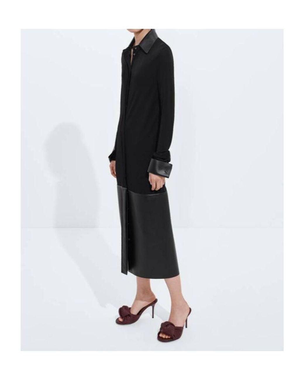 Bottega Veneta Black Crepe Viscose Jersey Dress