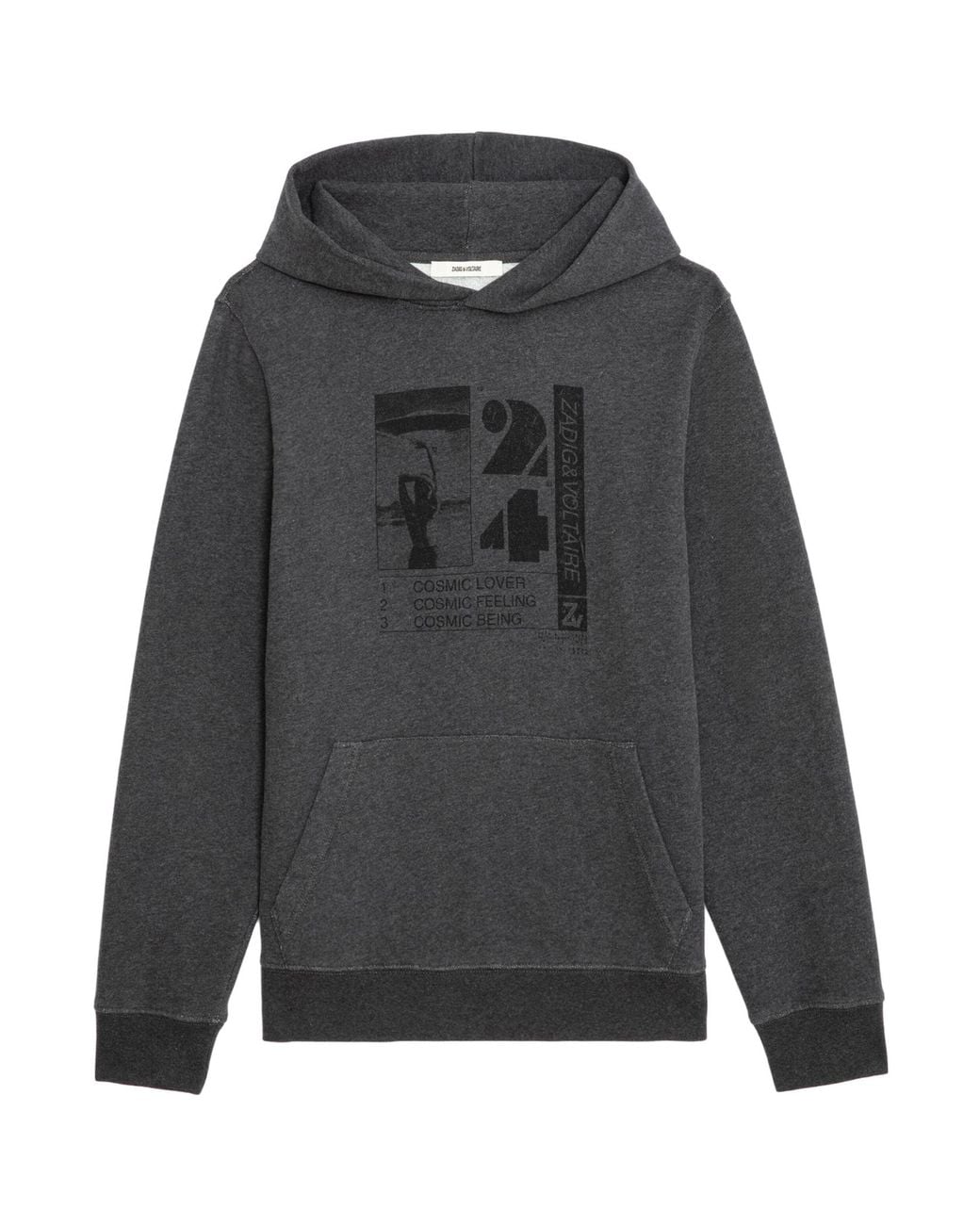 Zadig & Voltaire Gray Sanchi Photoprint Hoodie for men