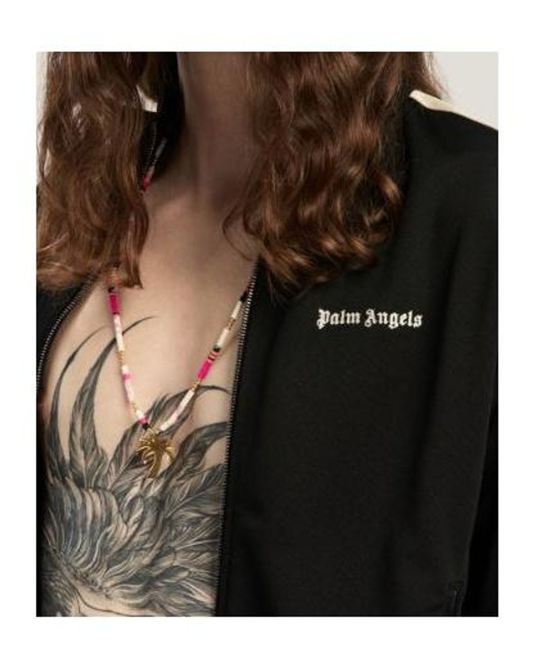 Palm Angels Black Classic Logo-Print Track Bomber Jacket for men