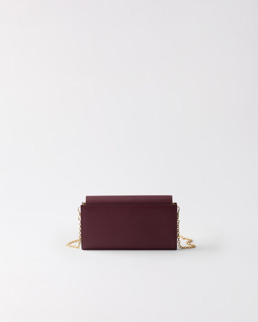 Prada Purple Saffiano Leather Wallet With Shoulder Strap