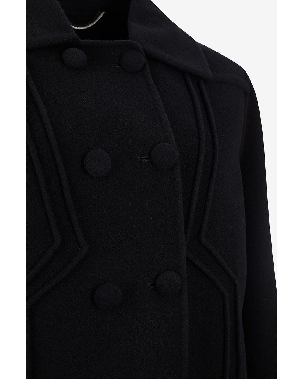 Ermanno Scervino Black Wool Coat