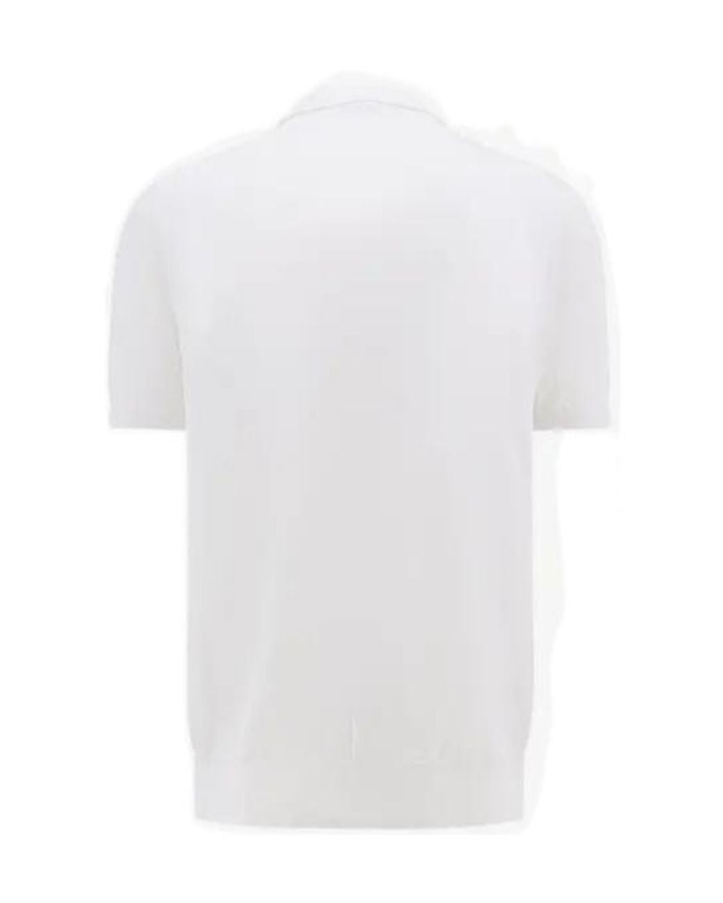 Kiton White Short-Sleeved Polo Shirt for men