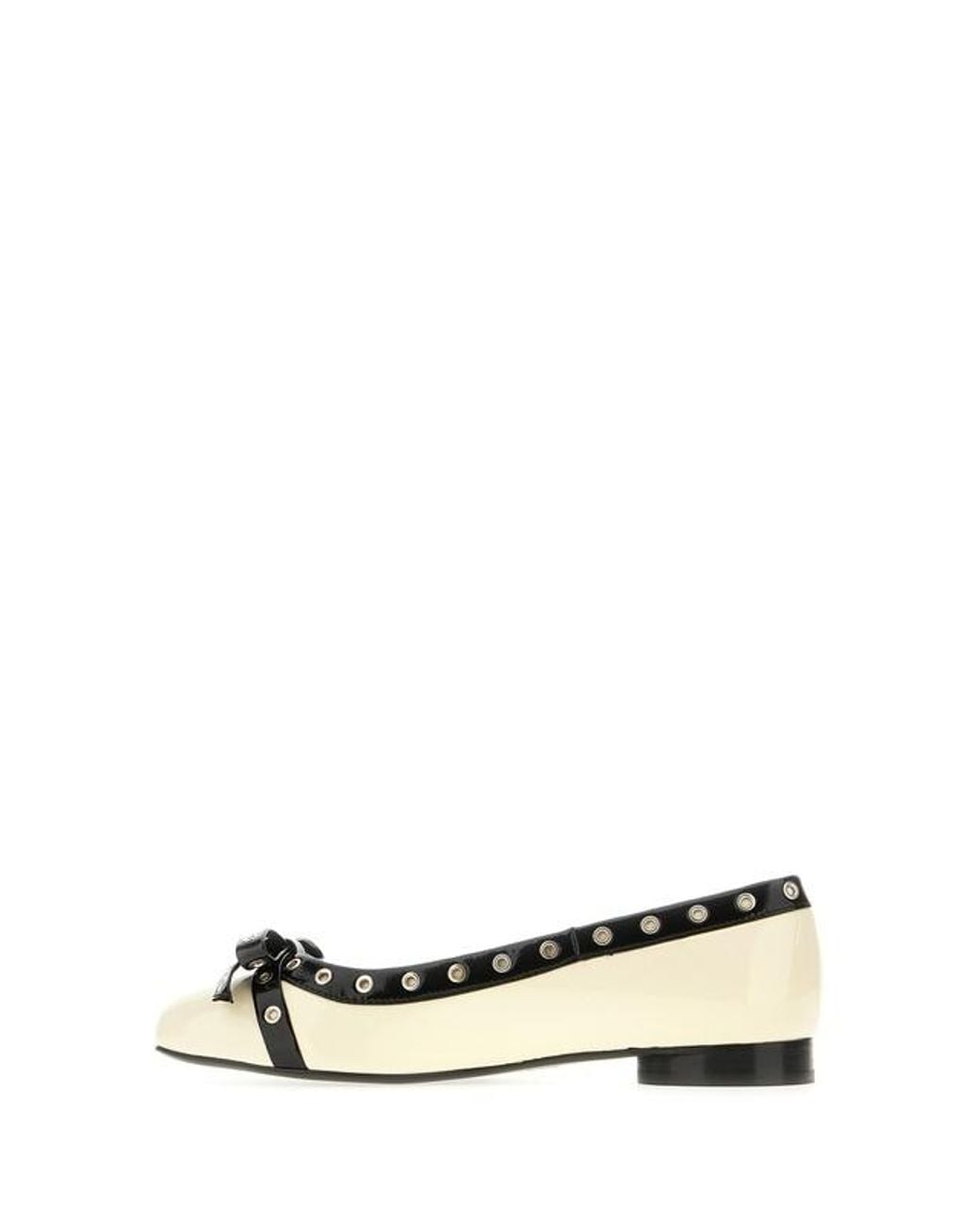 Ganni Natural Logo Flats