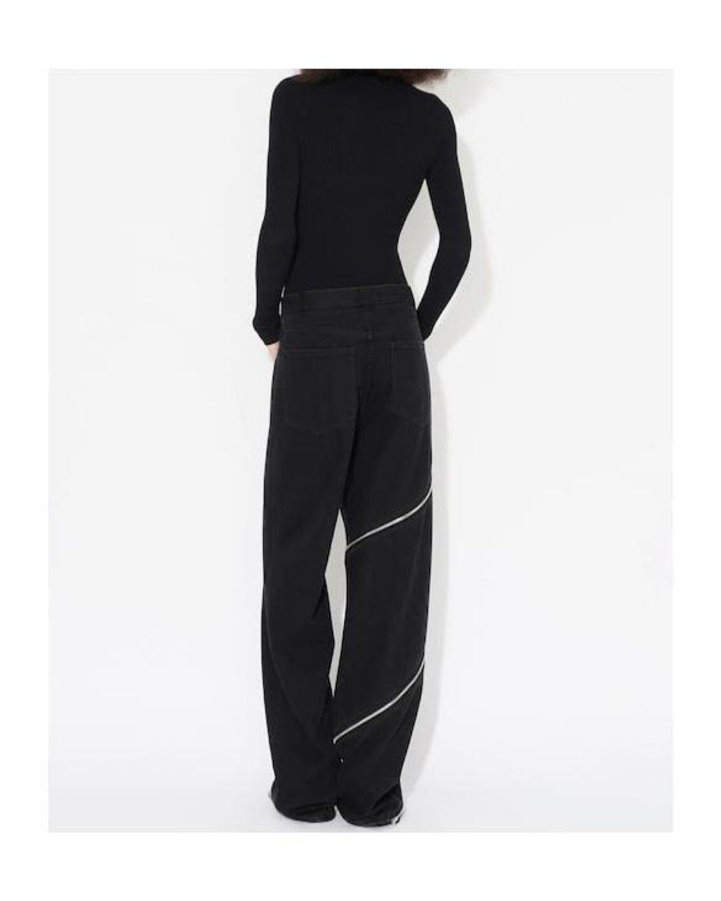 Alaïa Blue Alaïa Ribbed Knitted Bodysuit