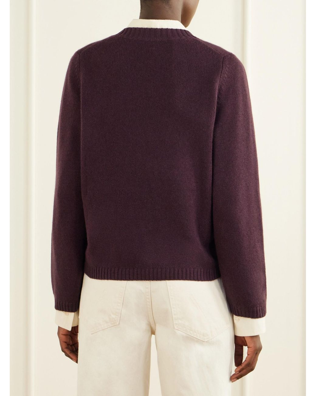 Allude Purple Cashmere Sweater