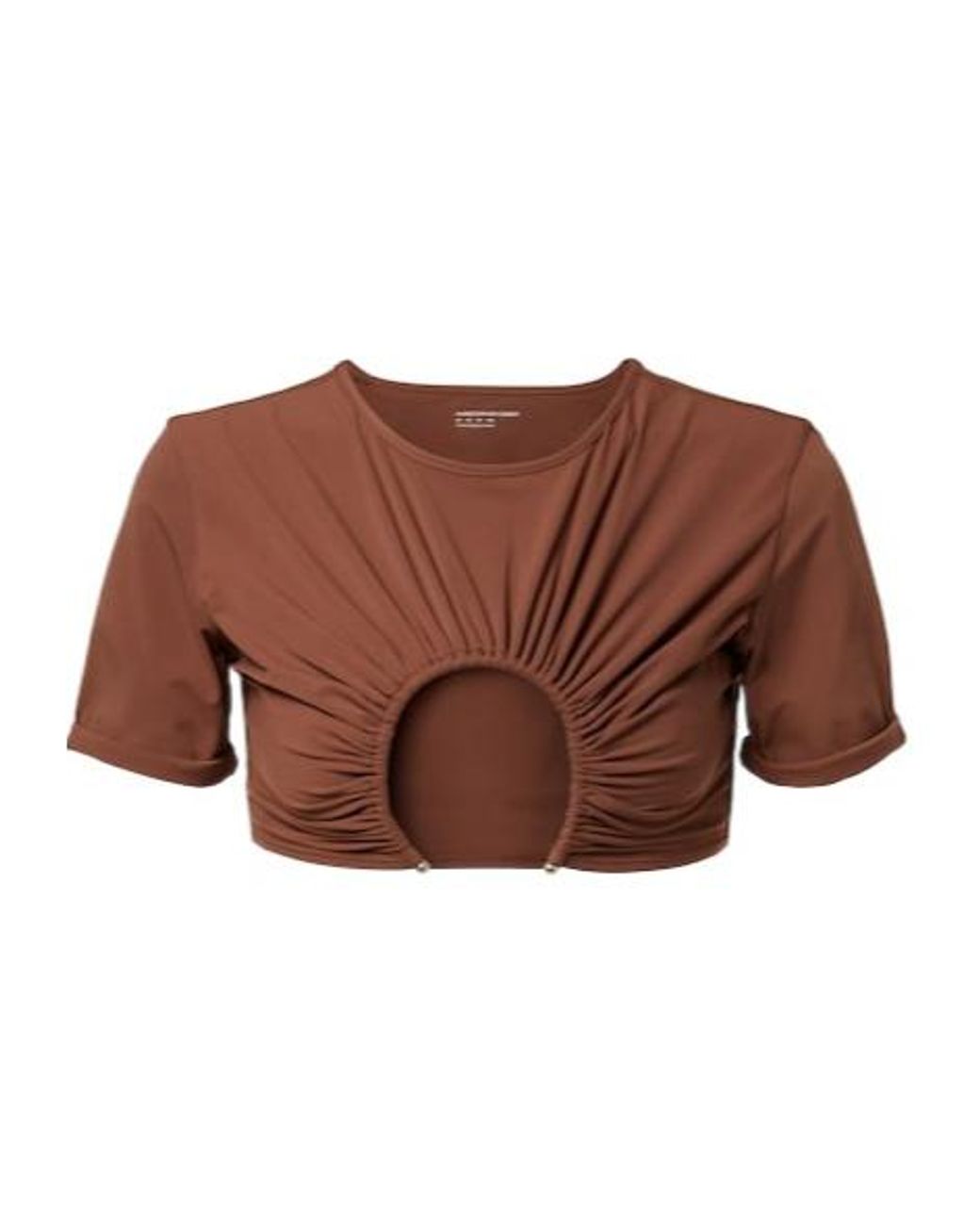 Christopher Esber Brown Cutout Bikini Top