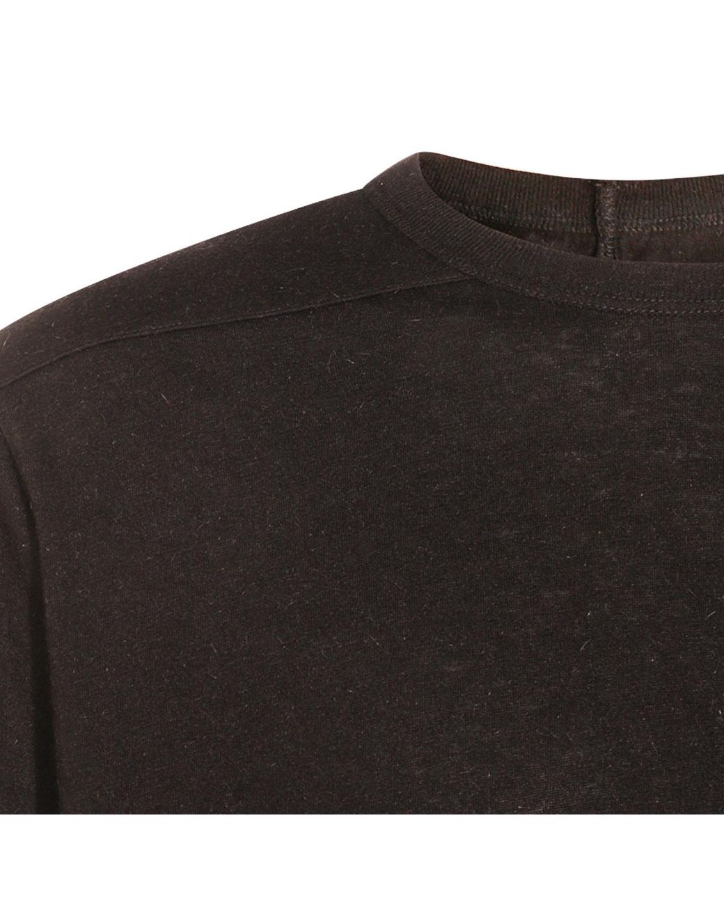 Rick Owens Black Short Sleeve Crewneck T-Shirt for men