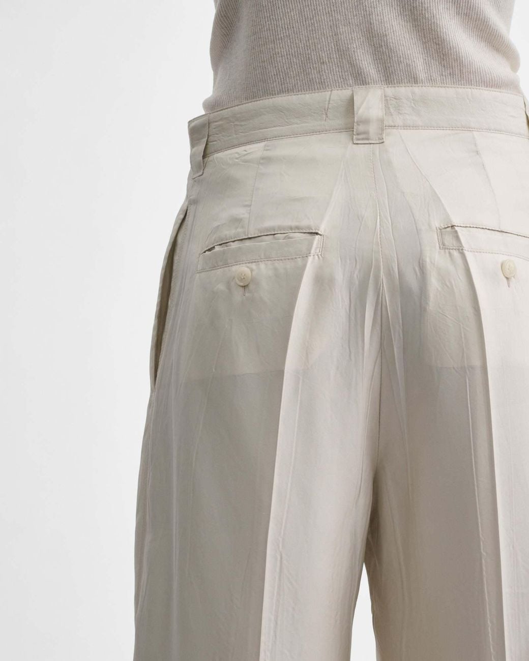 Phoebe Philo White Casual Pants With Belt Loops