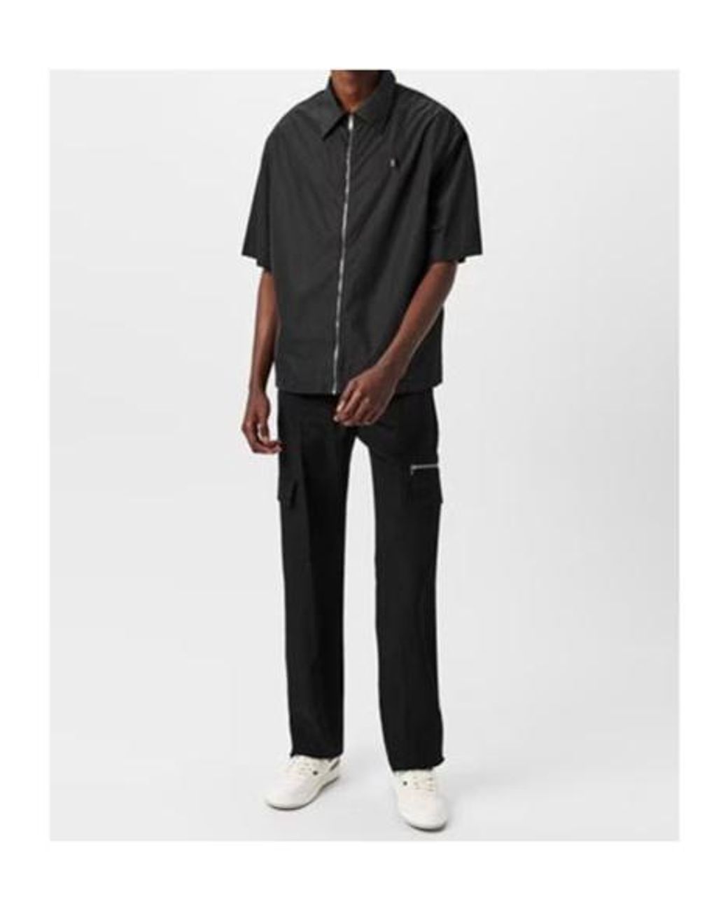 Givenchy Black Short Sleeved Zip Shirt for men