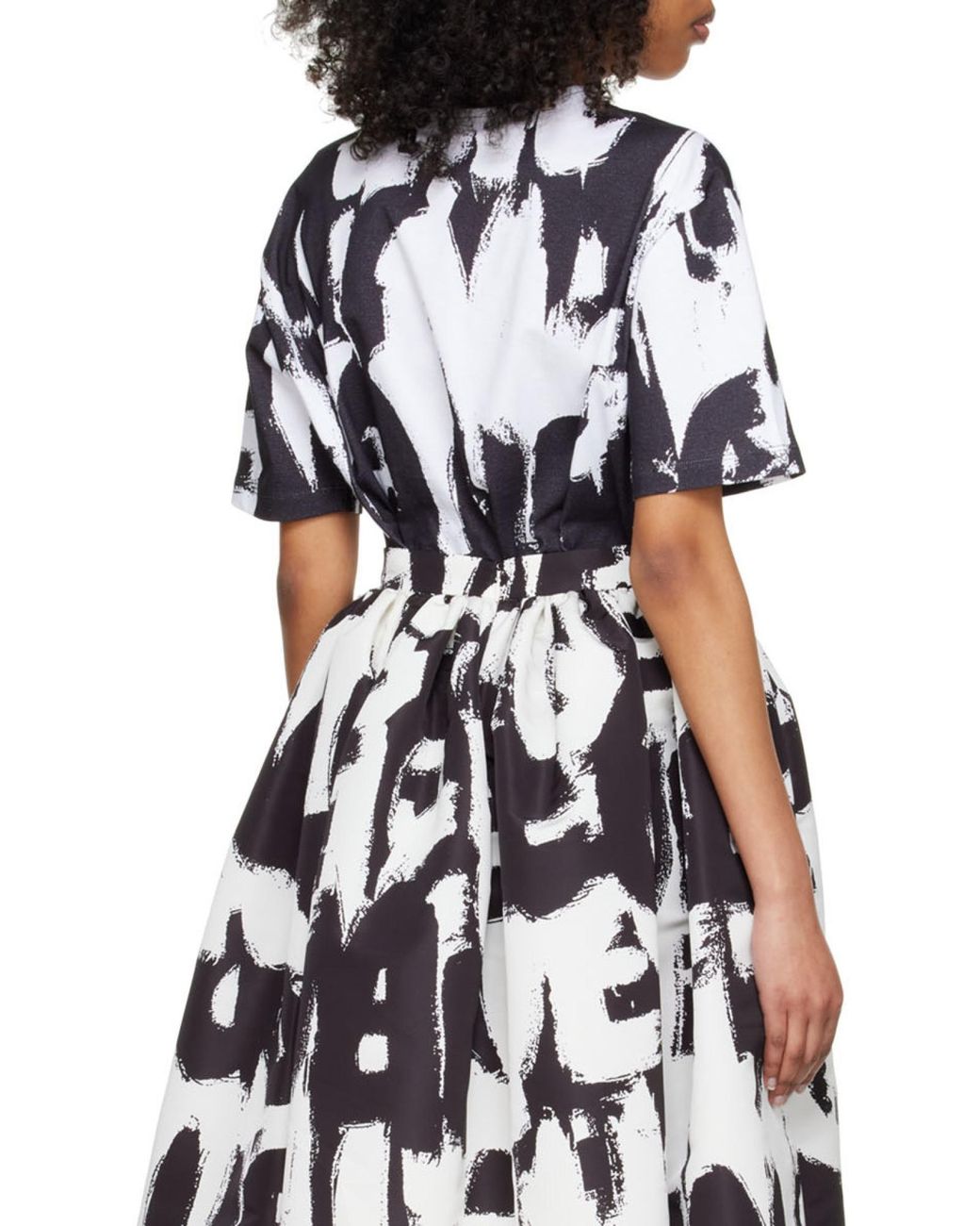 McQueen Black Graphic Printed Crewneck T-Shirt