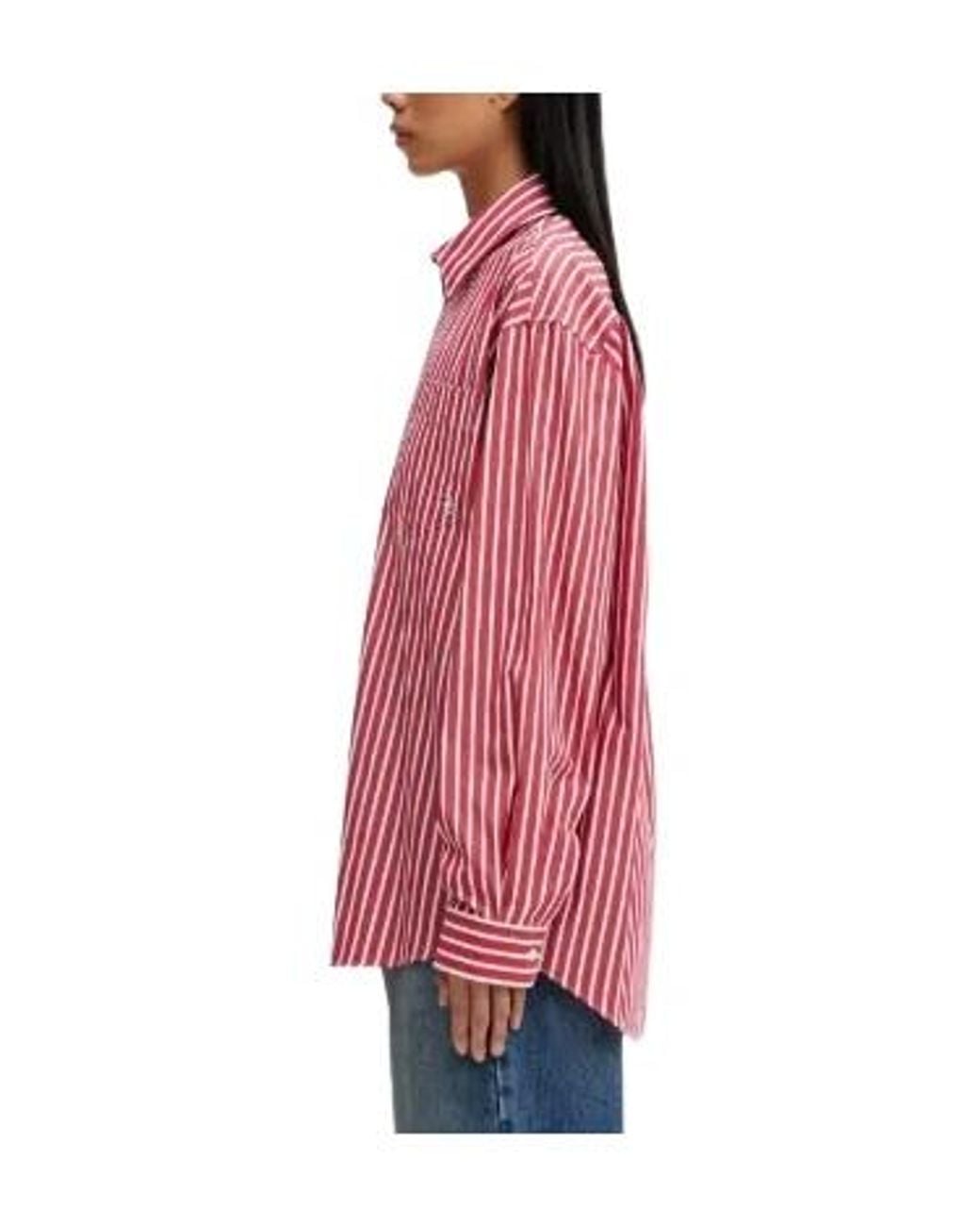Sporty & Rich Pink Striped Pocket Shirt