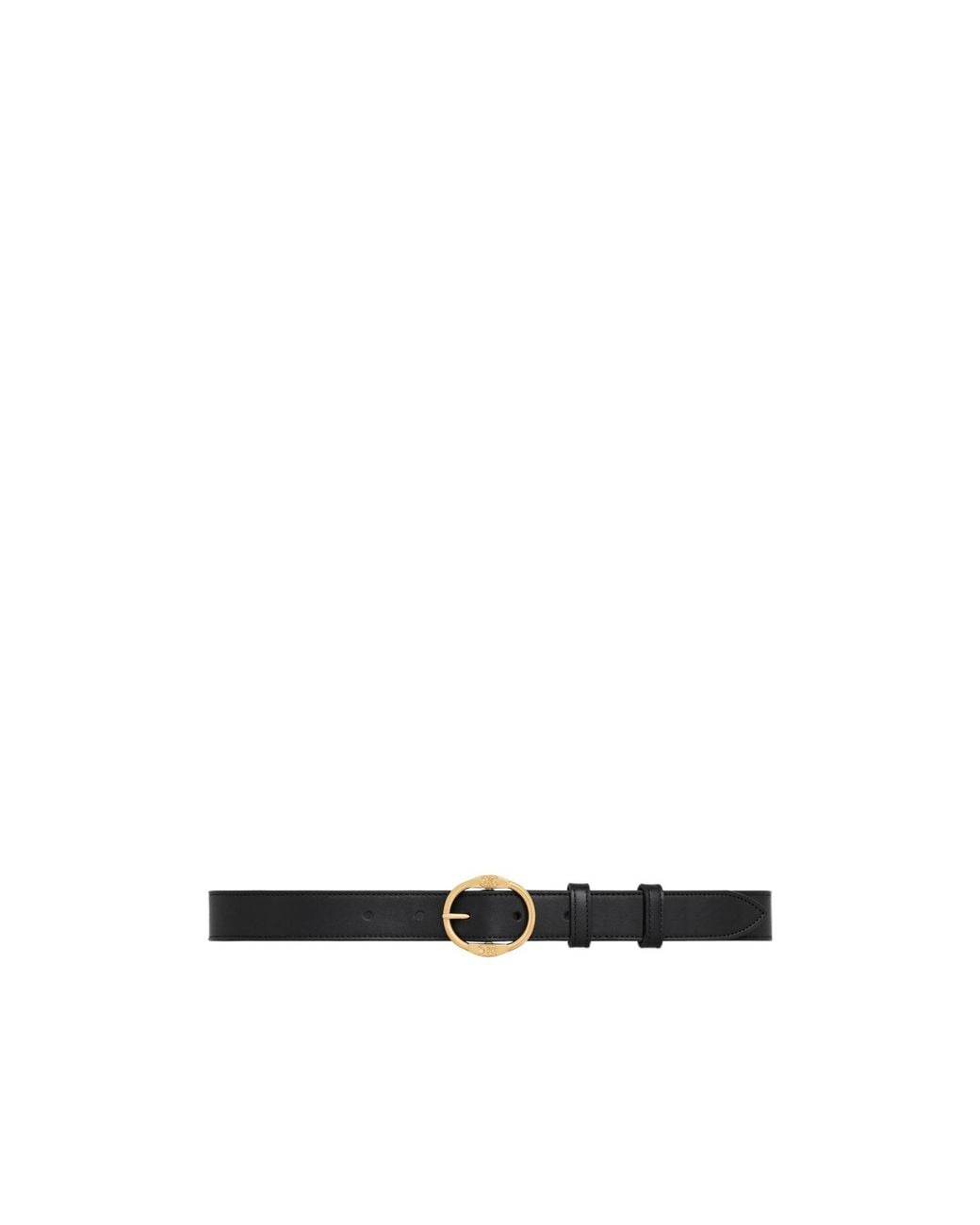 Céline White Medium Twin Triomphe Belt