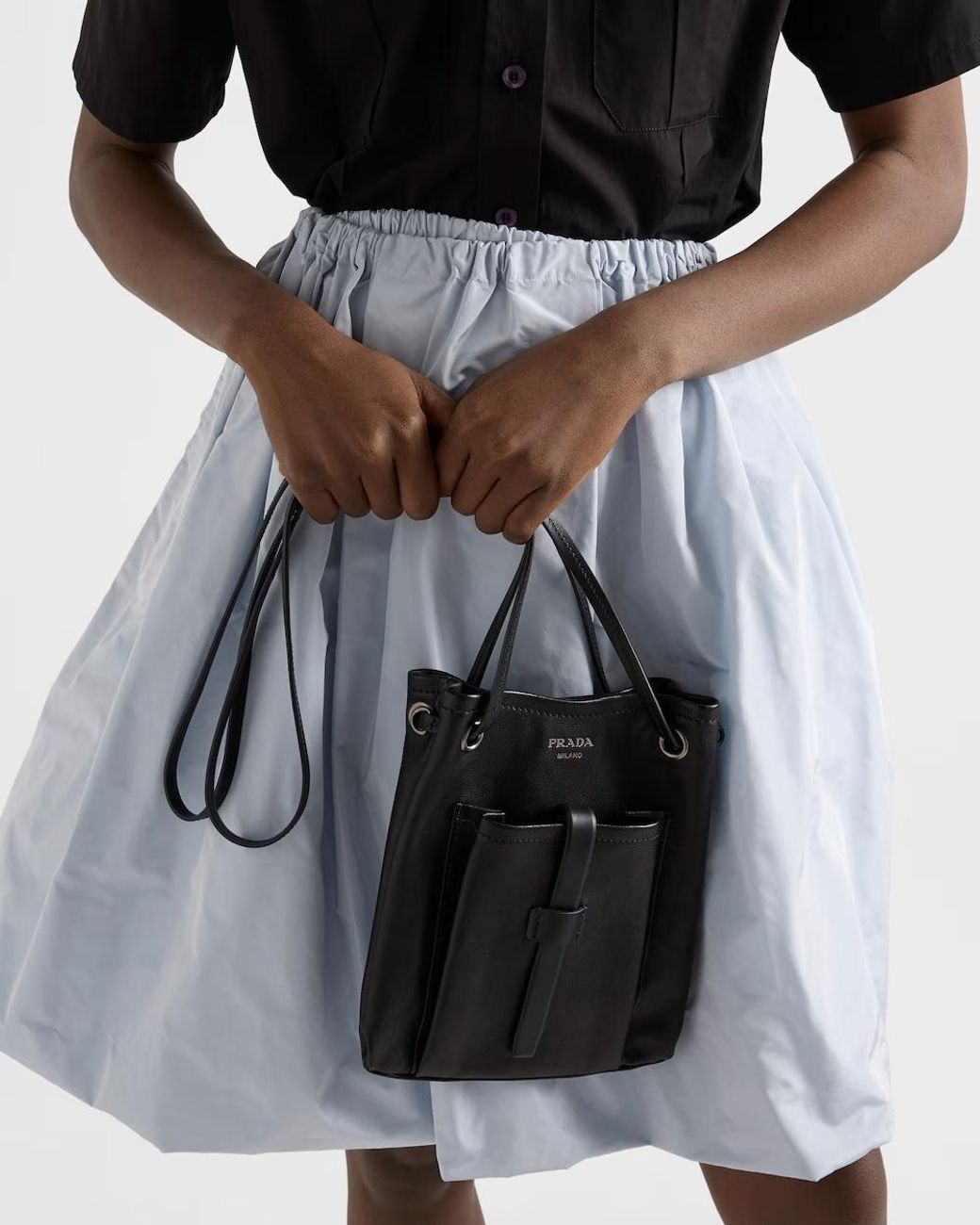 Prada Black Leather Mini Shoulder Bag