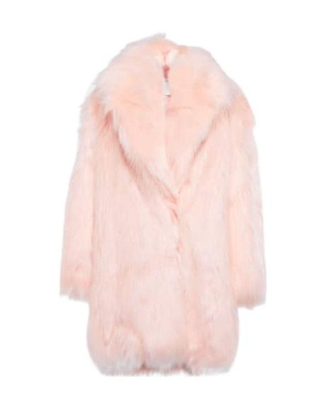 Sportmax Pink Raid Faux Fur Coat