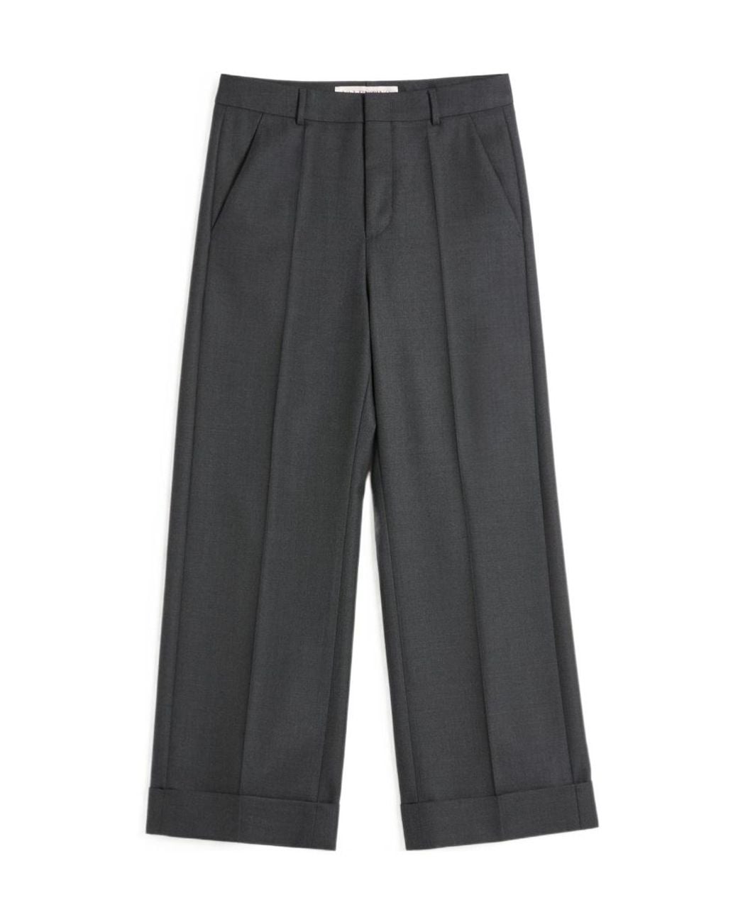 Valentino Gray Gabardine Pleated Trousers for men