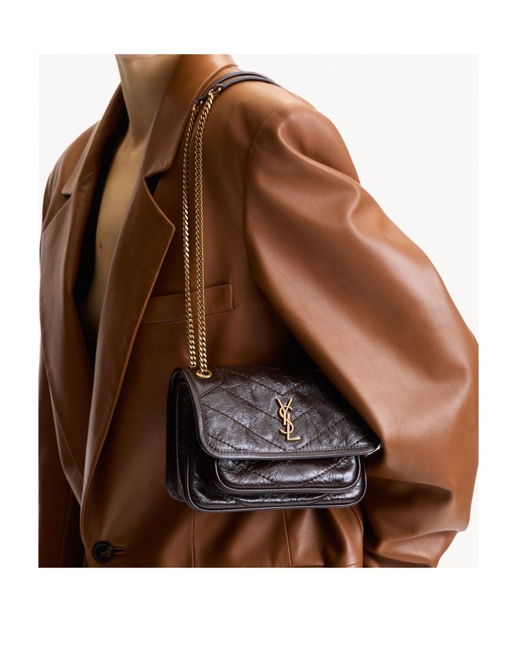 Saint Laurent White Niki Mini Shoulder Bag