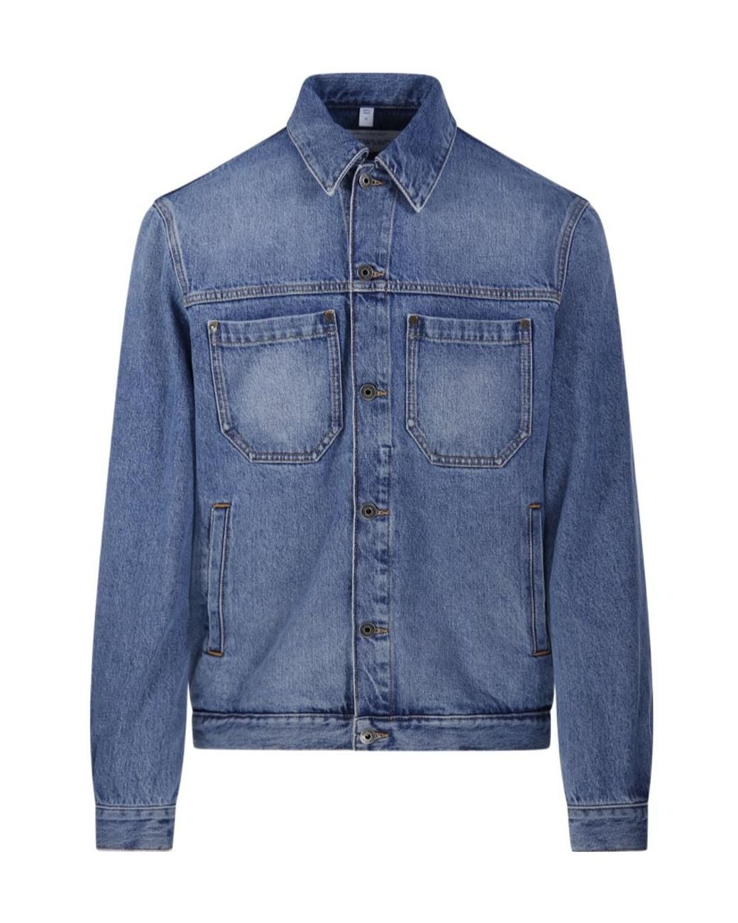 Off-White c/o Virgil Abloh Blue Half Arrow Skate Denim Jacket for men