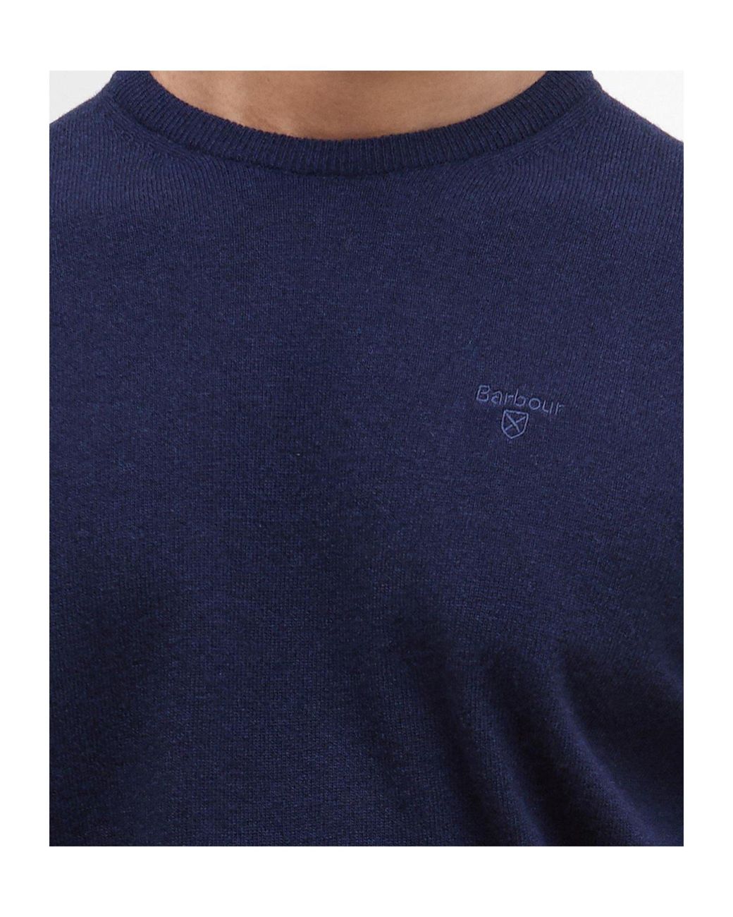 Barbour Blue Crew Neck Knit Sweater for men