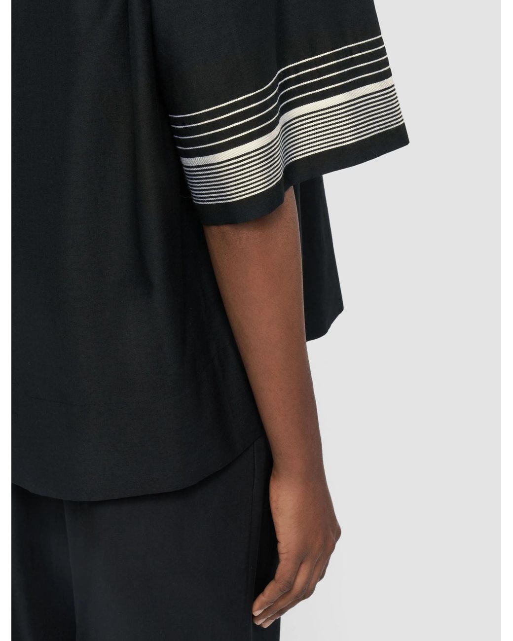Joseph Black Leopold Stripe Detail Shirt