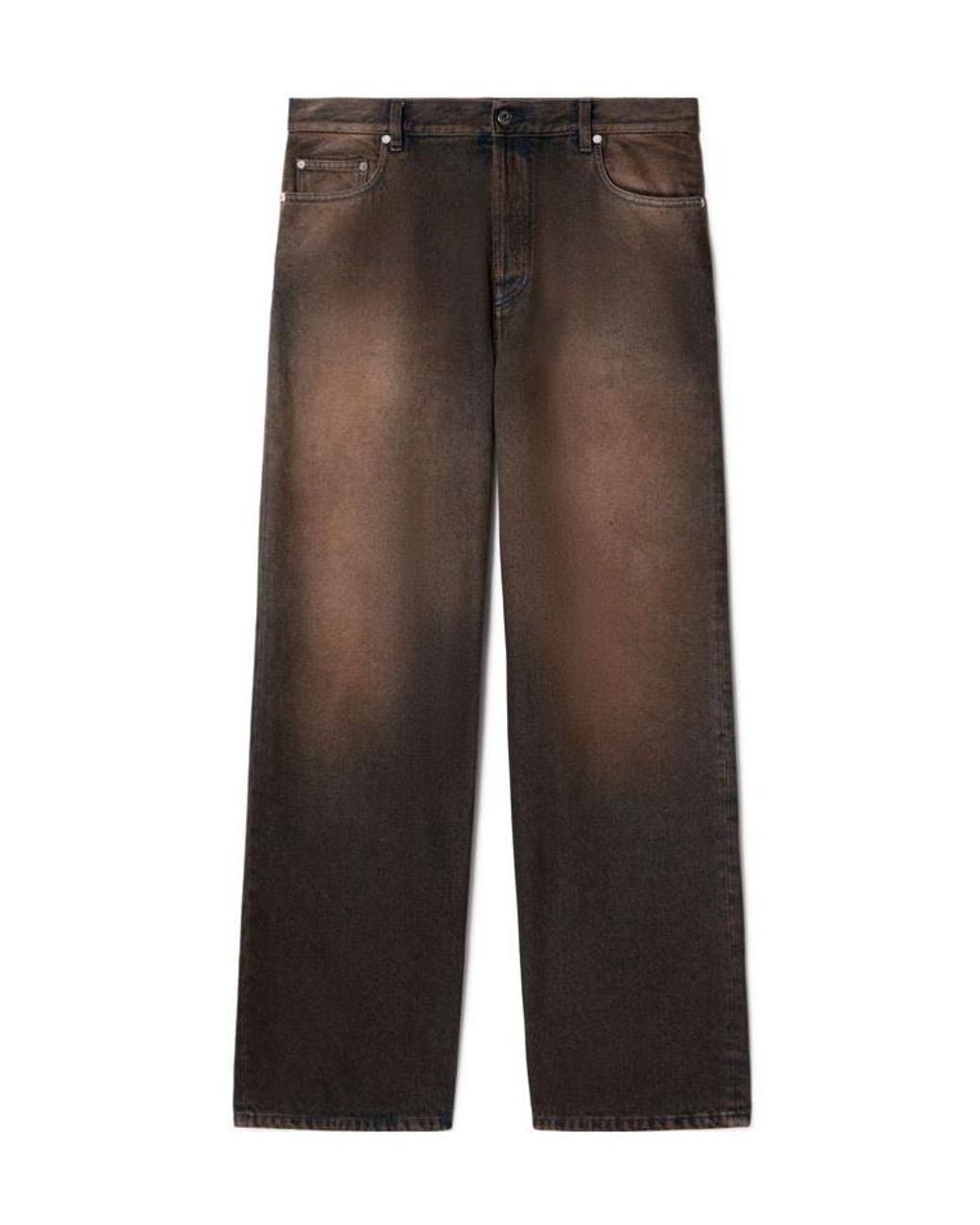 Off-White c/o Virgil Abloh Brown Overdyed Jeans for men